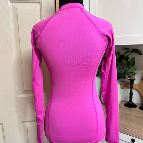 RIP CURL Classic Pink Long Sleeve UV Rash Guard Women’s Size Small S Surf Beach - Picture 2 of 10